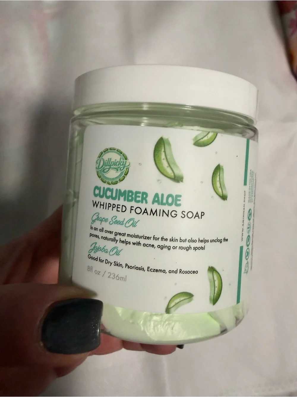 Aminnah/Dillpicky Collab Cucumber Aloe Whipped Foaming Soap - Light Green 💚